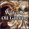 Click here for examples of  Water and Oil Gilding - The art of gilding dates back at least 3500 years and was developed by the Egyptians. It was discovered that gold could be beaten into extremely thin sheets and this 'gold leaf' was applied to icons, temples, ornaments and furniture. 